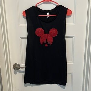Disney tank top xxl black red design Bella canvas